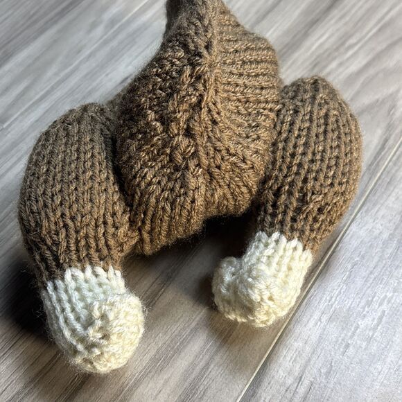 Homemade Knit Novelty Newborn Turkey Hat - Picture 6 of 10